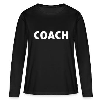 Coach - T-shirt manches longues Premium bio Femme - noir - Devant - Julia (174cm)