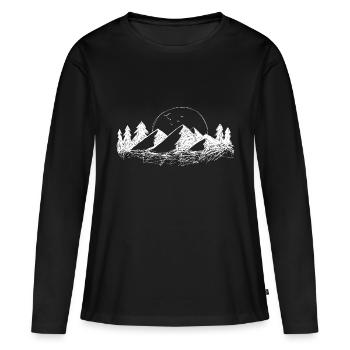 Paysage - T-shirt manches longues Premium bio Femme - noir - Devant - Julia (174cm)