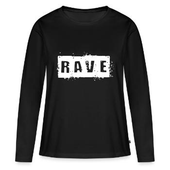 Rave - T-shirt manches longues Premium bio Femme - noir - Devant - Julia (174cm)