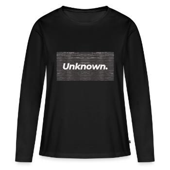 Typographie inconnue - T-shirt manches longues Premium bio Femme - noir - Devant - Julia (174cm)