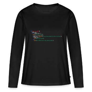 Coffee, Programming, Funny, Coffee - Women's Premium Organic Long Sleeve Shirt - black - Front - Julia (174cm)