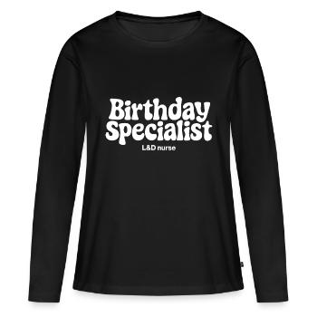 Passion for obstetrics - Women's Premium Organic Long Sleeve Shirt - black - Front - Julia (174cm)