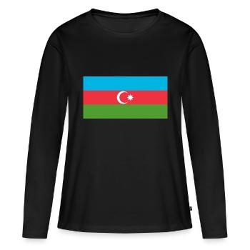 Azerbaïdjan - T-shirt manches longues Premium bio Femme - noir - Devant - Julia (174cm)