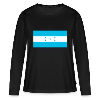Honduras - Frauen Premium Bio Langarmshirt - Schwarz - Vorne - Julia (174cm)