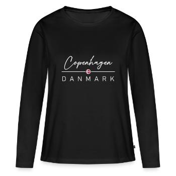 Danemark - Copenhague - Copenhague - Danemark - T-shirt manches longues Premium bio Femme - noir - Devant - Julia (174cm)