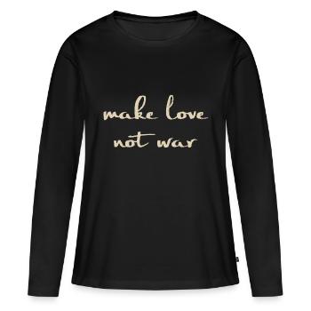 Faire l’amour - T-shirt manches longues Premium bio Femme - noir - Devant - Julia (174cm)
