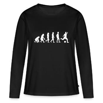 Evolution Fussball - T-shirt manches longues Premium bio Femme - noir - Devant - Julia (174cm)