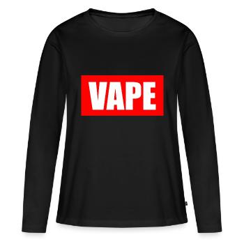 Vape rot- Vapen Dampfen - Frauen Premium Bio Langarmshirt - Schwarz - Vorne - Julia (174cm)