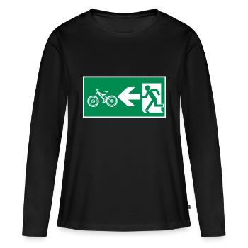 Cyclisme Sortie de secours Vélo de route VTT - T-shirt manches longues Premium bio Femme - noir - Devant - Julia (174cm)