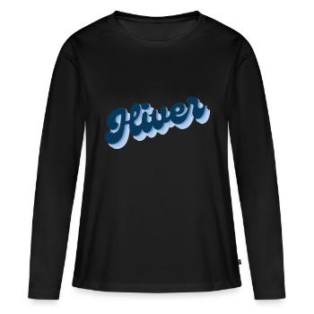 hiver - T-shirt manches longues Premium bio Femme - noir - Devant - Julia (174cm)