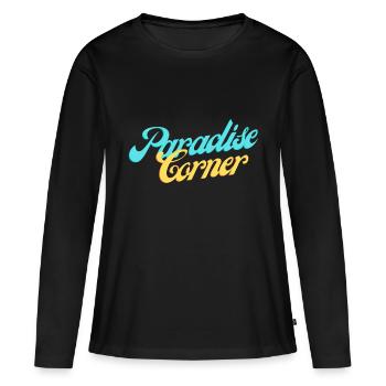 Paradise Corner - T-shirt manches longues Premium bio Femme - noir - Devant - Julia (174cm)