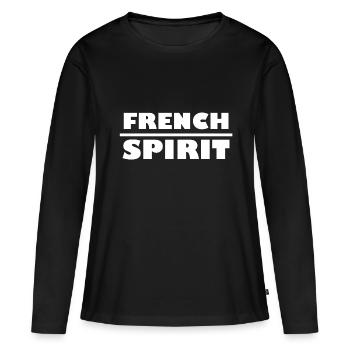 French Spirit - T-shirt manches longues Premium bio Femme - noir - Devant - Julia (174cm)