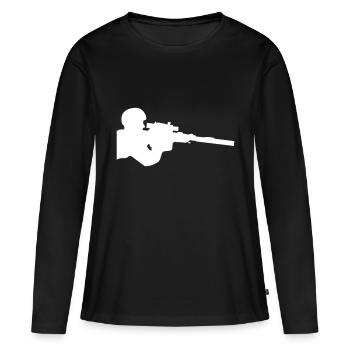 Sniper Gamer Rifle Scope Soldier Shooter War Aim - Women's Premium Organic Long Sleeve Shirt - black - Front - Julia (174cm)
