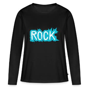 Rock - Frauen Premium Bio Langarmshirt - Schwarz - Vorne - Julia (174cm)
