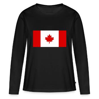 Canada - T-shirt manches longues Premium bio Femme - noir - Devant - Julia (174cm)