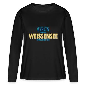 Capitol Of Germany Berlin - Weissensee - Women's Premium Organic Long Sleeve Shirt - black - Front - Julia (174cm)