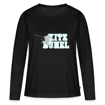 Kitzbühel - T-shirt manches longues Premium bio Femme - noir - Devant - Julia (174cm)
