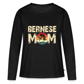 Bernese mom - Women's Premium Organic Long Sleeve Shirt - black - Front - Julia (174cm)