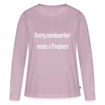 carpenter forestry statement - Frauen Premium Bio Langarmshirt - Altrosa - Vorne - Julia (174cm)