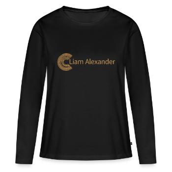 Pour Liam Alexander - T-shirt manches longues Premium bio Femme - noir - Devant - Julia (174cm)