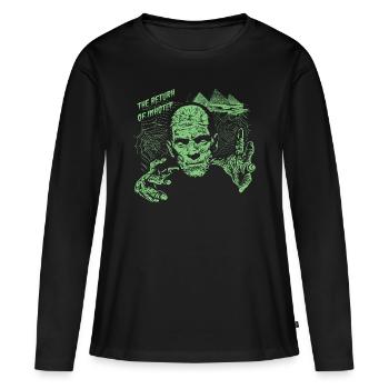The Return of Imhotec - Women's Premium Organic Long Sleeve Shirt - black - Front - Julia (174cm)