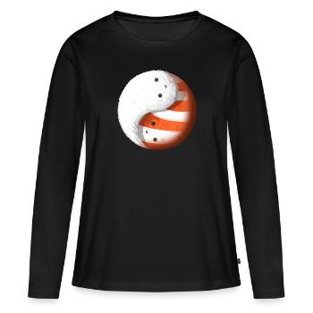 Sushi Tao Yin Yang - T-shirt manches longues Premium bio Femme - noir - Devant - Julia (174cm)