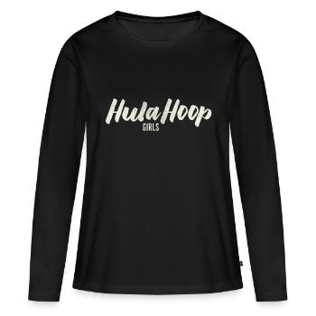 Hula-Hoop Girls - Frauen Premium Bio Langarmshirt - Schwarz - Vorne - Julia (174cm)