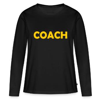Coach - T-shirt manches longues Premium bio Femme - noir - Devant - Julia (174cm)