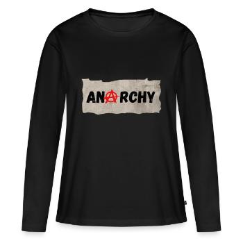 Anarchy - Women's Premium Organic Long Sleeve Shirt - black - Front - Julia (174cm)