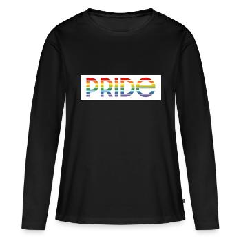 Pride rainbow white background - Frauen Premium Bio Langarmshirt - Schwarz - Vorne - Julia (174cm)