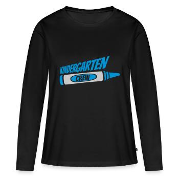Équipe de l’équipe de maternelle du crayon de cire - T-shirt manches longues Premium bio Femme - noir - Devant - Julia (174cm)