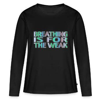Prezent Swimmer Eat Sleep Swim Tshirts - Ekologiczna damska koszulka z długim rękawem Premium - czarny - Przód - Julia (174cm)