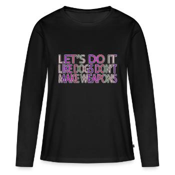 Cadeau d’anniversaire Déclaration désarmement - T-shirt manches longues Premium bio Femme - noir - Devant - Julia (174cm)