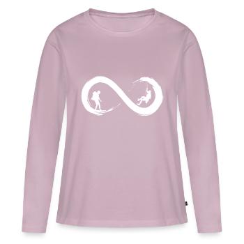 Infinite climbing - Women's Premium Organic Long Sleeve Shirt - dusky pink - Front - Julia (174cm)
