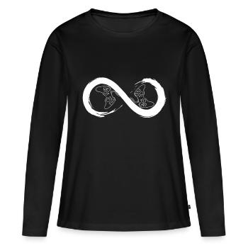 Infinite console - Women's Premium Organic Long Sleeve Shirt - black - Front - Julia (174cm)