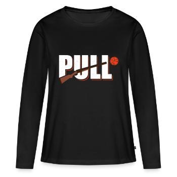 Pull Skeet Shooting Trapshooting - Frauen Premium Bio Langarmshirt - Schwarz - Vorne - Julia (174cm)