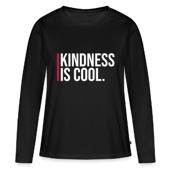La gentillesse est cool gentillesse gentillesse dicton - T-shirt manches longues Premium bio Femme - noir - Devant - Julia (174cm)