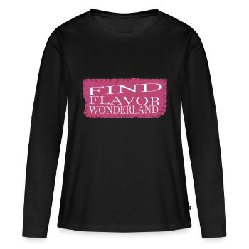 Blague Sorcellerie culinaire Découverte constante - T-shirt manches longues Premium bio Femme - noir - Devant - Julia (174cm)