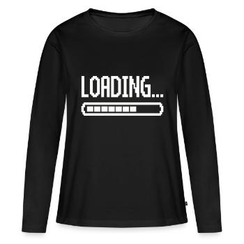 loading bar - Women's Premium Organic Long Sleeve Shirt - black - Front - Julia (174cm)