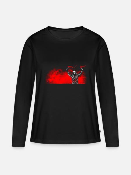 Pyrotechnik Bengalo - Frauen Premium Bio Langarmshirt - Schwarz