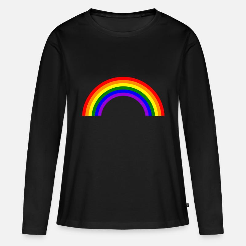 Rainbow - Women's Premium Organic Long Sleeve Shirt - black