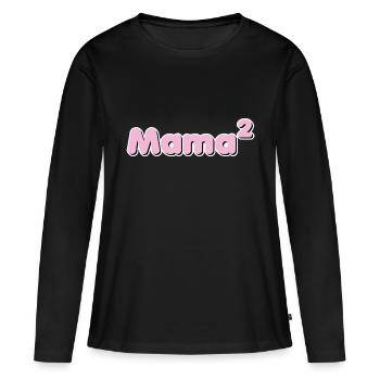 Mama hoch 2 - Frauen Premium Bio Langarmshirt - Schwarz - Vorne - Julia (174cm)