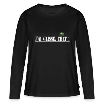J'ai glissé chef - film parodie - T-shirt manches longues Premium bio Femme - noir - Devant - Julia (174cm)