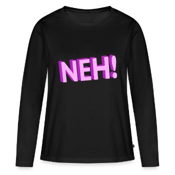 Neh! - Frauen Premium Bio Langarmshirt - Schwarz - Vorne - Julia (174cm)