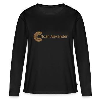 Pour Noah Alexander - T-shirt manches longues Premium bio Femme - noir - Devant - Julia (174cm)