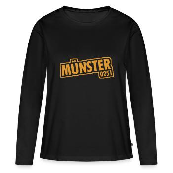 Münster 0251 Vorwahl Telefon NRW - Frauen Premium Bio Langarmshirt - Schwarz - Vorne - Julia (174cm)