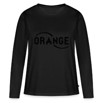 orange - T-shirt manches longues Premium bio Femme - noir - Devant - Julia (174cm)