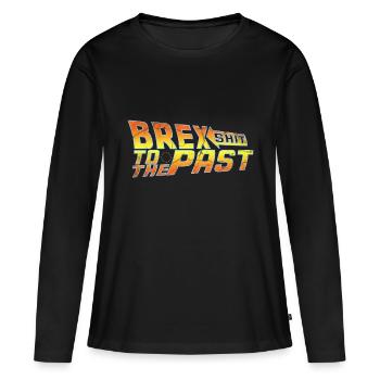 Anti Brexit - BrexSHIT - BREXSH*T - Women's Premium Organic Long Sleeve Shirt - black - Front - Julia (174cm)
