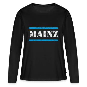 Mayence - T-shirt manches longues Premium bio Femme - noir - Devant - Julia (174cm)