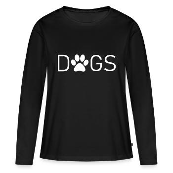 Canine - Women's Premium Organic Long Sleeve Shirt - black - Front - Julia (174cm)